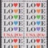 Scott# 2072 "LOVE HEARTS" PLATE BLOCK (4) MNH, NICELY CENTERED