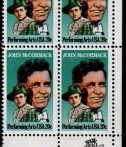 Scott# 2090 "JOHN McCORMACK-TENOR" MNH ZIP BLOCK (4)