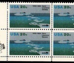 Scott# 2091 "SAINT LAWRENCE SEAWAY" MNH ZIP BLOCK (4)