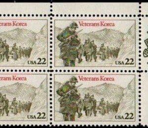 Scott# 2152 "KOREAN WAR VETERANS" MNH ZIP BLOCK (4)