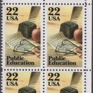Scott# 2159 "PUBLIC EDUCATION" MNH ZIP BLOCK (4) NICELY CENTERED