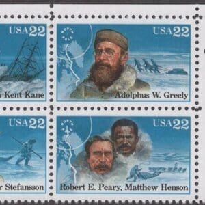 Scott# 2220-23 "POLAR EXPLORERS" MNH ZIP BLOCK (4) NICELY CENTERED