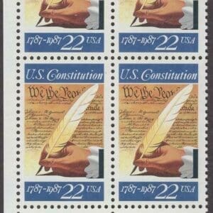 Scott# 2360 "CONSTITUTION SIGNING" ZIP BLOCK (4) MNH