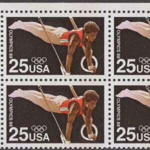 Scott# 2380 "SUMMER OLYMPICS-GYMNASTIC RINGS" ZIP BLOCK (4) MNH