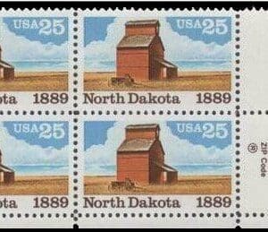 Scott# 2403 "NORTH DAKOTA STATEHOOD" ZIP BLOCK (4) MNH