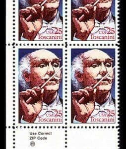 Scott# 2411 "ARTURO TOSCANINI - CONDUCTOR" ZIP BLOCK (4) MNH