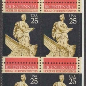 Scott# 2412 "THE HOUSE of REPRESENTATIVES" ZIP BLOCK (4) MNH
