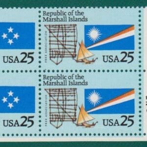 Scott# 2506-07 "MICRONESIA - MARSHALL ISLANDS" ZIP BLOCK (4) MNH