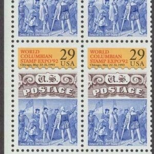 Scott# 2616 "WORLD COLUMBIAN STAMP EXPO" ZIP BLOCK (4) MNH