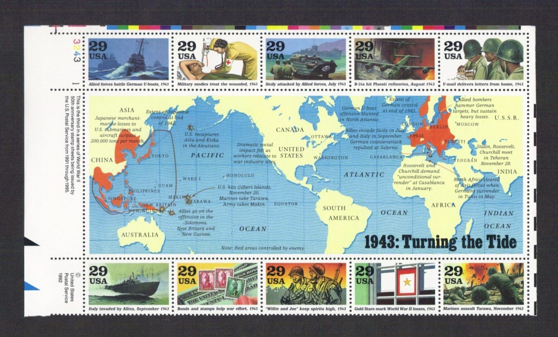 1993 COMMEMORATIVES YEAR SET (71) ISSUES, MNH, NICELY CENTERED - Image 3