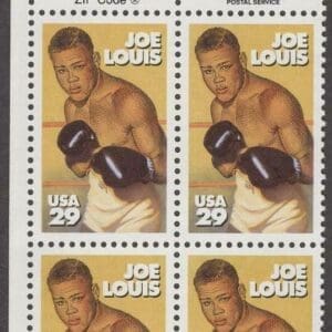 Scott# 2766 "JOE LOUIS - THE BROWN BOMBER" ZIP BLOCK (4) MNH