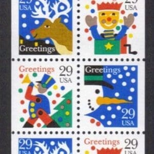 Scott# 2795-2598ab BK#212 "CHRISTMAS GREETINGS" BOOKLET (20) TWO VARIETIES - Image 2