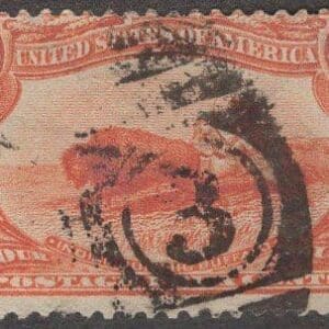 Scott# 287 TRANS-MISSISSIPPI USED WITH NUMERAL 3 DUPLEX CANCEL