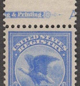 Scott# F1 "REGISTRATION-EAGLE" MNH, MARGINAL MARKINGS * CHOICE *