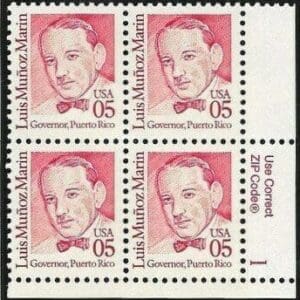 Scott# 2173 "LUIS M MARIN - P R GOVERNOR" ZIP BLOCK (4) MNH