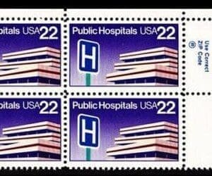 Scott# 2210 "PUBLIC HOSPITALS" MNH ZIP BLOCK (4) NICELY CENTERED