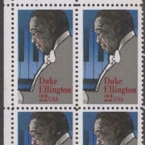 Scott# 2211 "DUKE ELLINGTON" MNH ZIP BLOCK (4) NICELY CENTERED