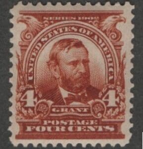 Scott # 303 "GRANT" ORNATE DESIGN SERIES, MINT, WELL CENTERED