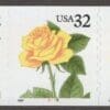 Scott# 3054 "YELLOW ROSE" 1997 DATE S/A PNC (5) PLATE # 5556