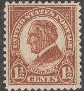 Scott# 553 "HARDING" PERF 11 FLAT PRESS, MINT, NICELY CENTERED