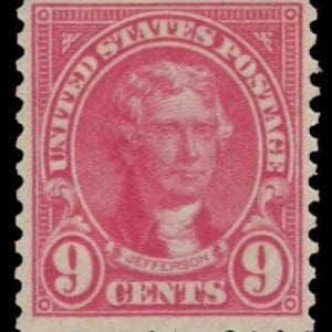 Scott# 561 "JEFFERSON" PERF 11, FLAT PLATE, MINT, NICELY CENTERED