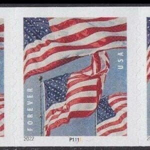 Scott# 5657 "FLAG" (APU) MNH PNC(5) PLATE #P1111, NICELY CENTERED