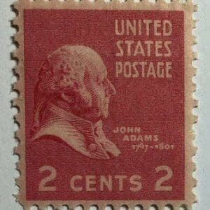 Scott# 806 "JOHN ADAMS" MNH "PRIXIE" SINGLE, NICELY CENTERED