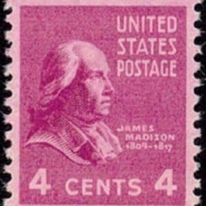 Scott# 808 "JAMES MADISON" MNH "PRIXIE" SINGLE, NICELY CENTERED