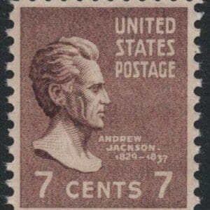 Scott# 812 "ANDREW JACKSON" MNH "PRIXIE" SINGLE, NICELY CENTERED