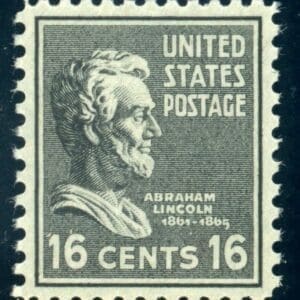 Scott# 821 "ABRAHAM LINCOLN" MNH PRIXIE SINGLE, NICELY CENTERED