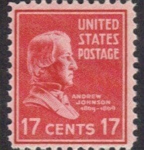 Scott# 822 "ANDREW JOHNSON" MNH PRIXIE SINGLE, NICELY CENTERED