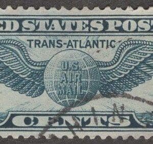 Scott# C24 "WINGED GLOBE-TRANSATLANTIC" LITE CDS LOCAL CANCEL
