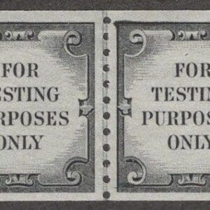 Scott# TD107 "TEST STAMP" MNH COIL LINE PAIR, NICELY CENTERED