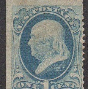 Scott# 206 "FRANKLIN" MINT NO GUM MARGIN SINGLE