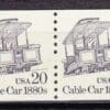Scott# 2263 "CABLE CAR" TRANSPORTATION SERIES MNH COIL PAIR