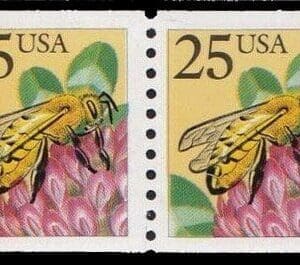 Scott# 2281 "HONEY BEE" MNH COIL PAIR, NICELY CENTERED