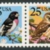Scott# 2284-85 "GROSBEAK & OWL" MNH BOOKLET PAIR, NICELY CENTERED