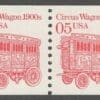 Scott# 2452 "CIRCUS WAGON" TRANSPORTATION SERIES MNH COIL PAIR