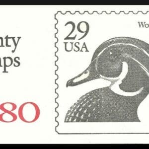 Alternative view of Scott# 2484 (BK174) "WOOD DUCK" INTACT BOOKLET (20) PLATE# 2222