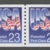 Scott# 2608 "USA & FLAG" MNH FIRST CLASS PRESORTED PAIR