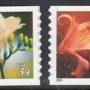 Scott# 3478-81 "FLOWERS" DENOMINATED COIL SINGLES SET (4) MNH