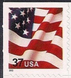 Scott# 3634b "FLAG" 2003 BKLT SINGLE, MNH, NICELY CENTERED