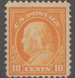 Scott# 510 "FRANKLIN" FLAT PLATE, PERF 11 SINGLE, MNH