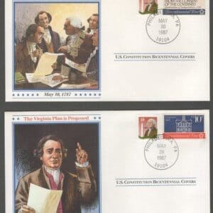 Alternative view of U.S. CONSTITUTION BICENTENNIAL COVER SET (9) PHILADELPHIA CANCELS