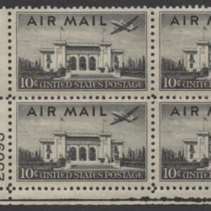 Scott# C34 "PAN AM BUILDING" PLATE BLOCK (4) NICELY CENTERED