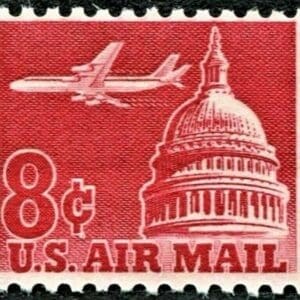 Scott# C64 "AIRLINER & CAPITAL DOME" MNH SINGLE
