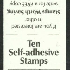 Scott# 2920De FLAG OVER PORCH MNH BKLT PANE (10) VARIETY P#V11111 - Image 2