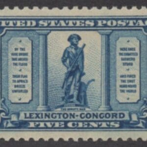 Scott# 619 "LEXINGTON CONCORD" ROTARY PRESS, PERF 10, MINT