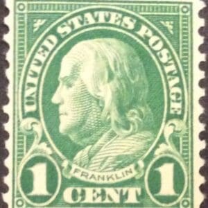 Scott# 632 "FRANKLIN" PERF 11 x 10.5 MINT SINGLE, NICELY CENTERED