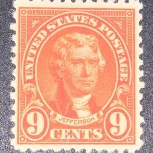 Scott# 641 "JEFFERSON" ROTARY PRESS, MINT, NICELY CENTERED